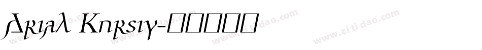 Arial Kursiv字体转换